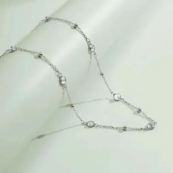 SILVER DIAMOND WAIST CHAIN - Picture 2 of 4